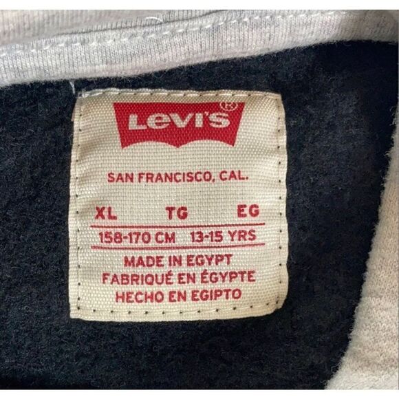 Levi’s Logo Waistband Pullover Hoodie Girls Size XL 13-15 Years - Picture 5 of 9
